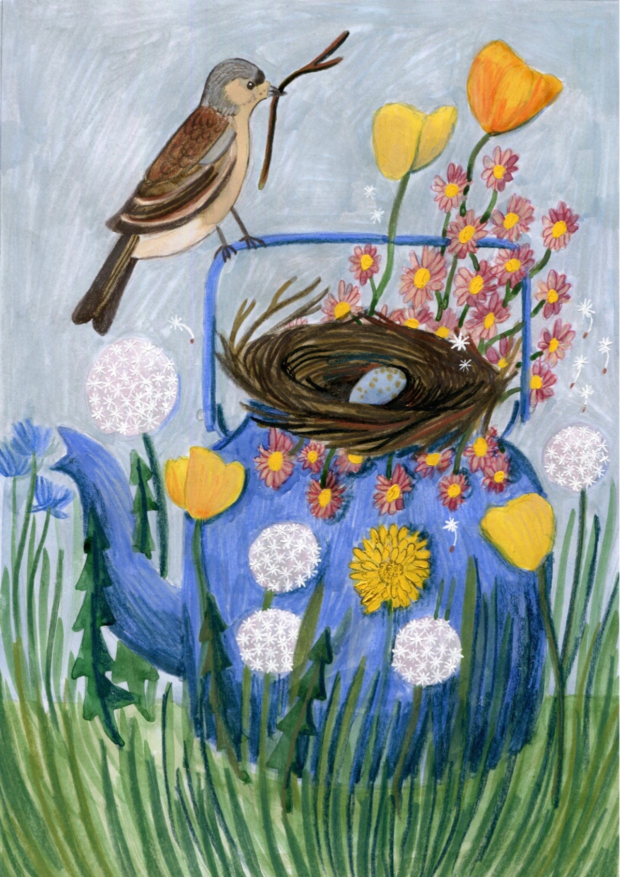 Teapot Nest A4 Print