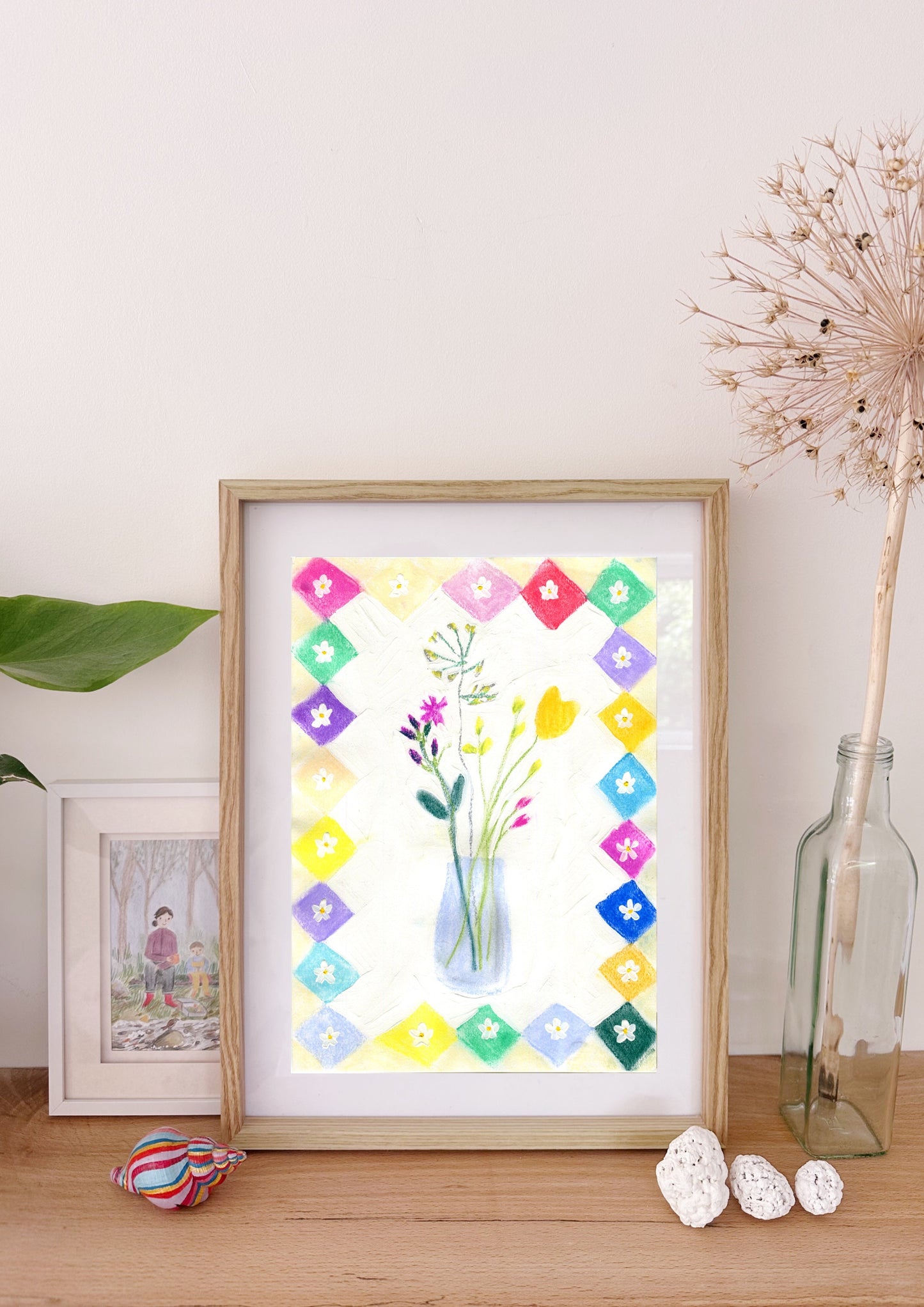 Diamonds and Stars A4 Print
